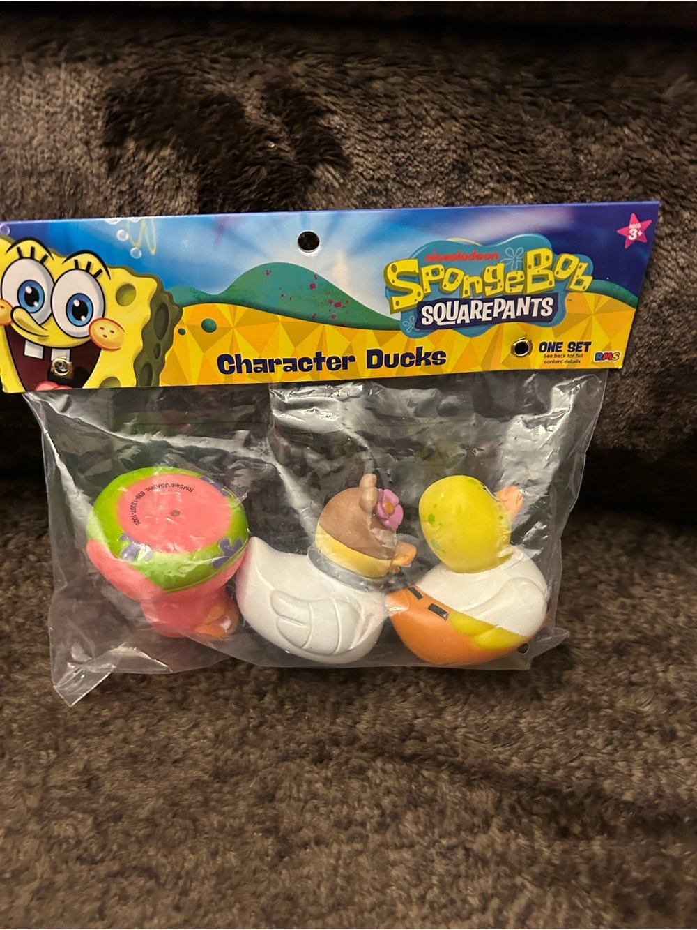SpongeBob SquarePants Duck Bath Toy Set - Yellow, White, Orange, Pink, Green